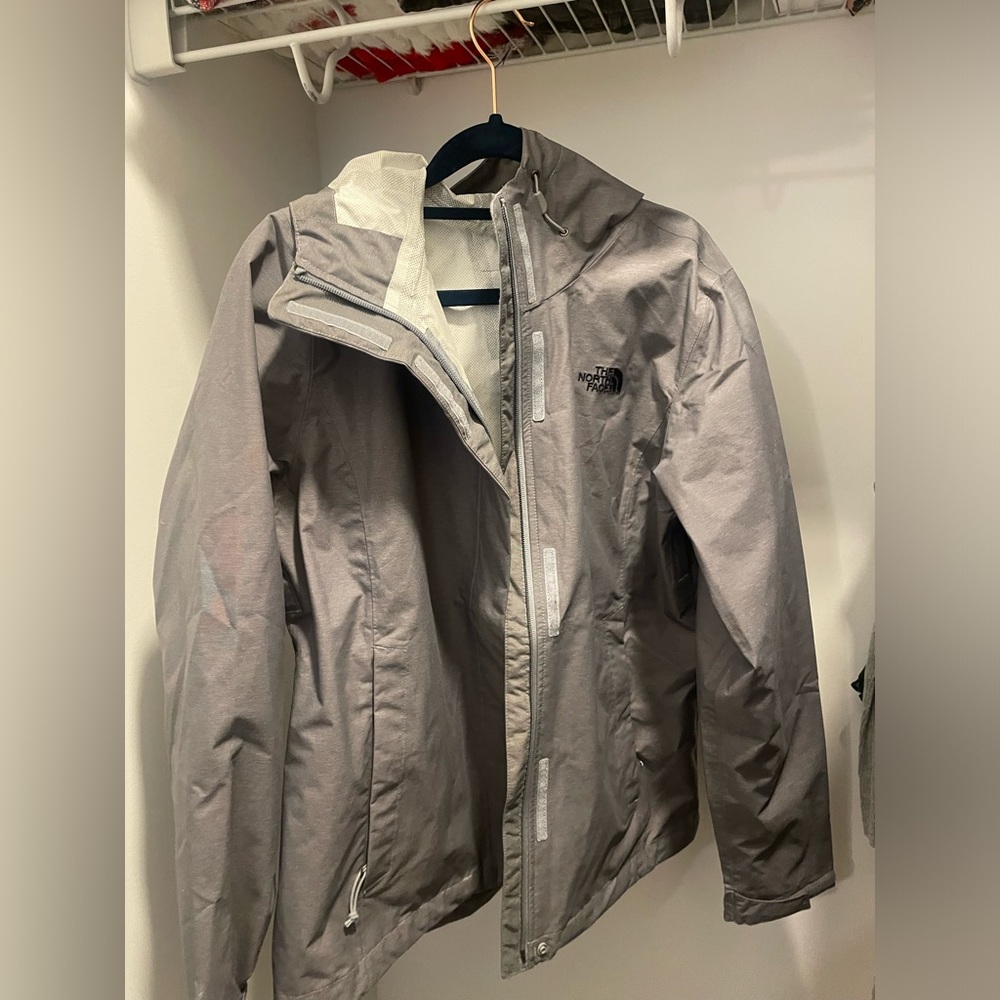 North Face Gray Women’s Rain Jacket Size M